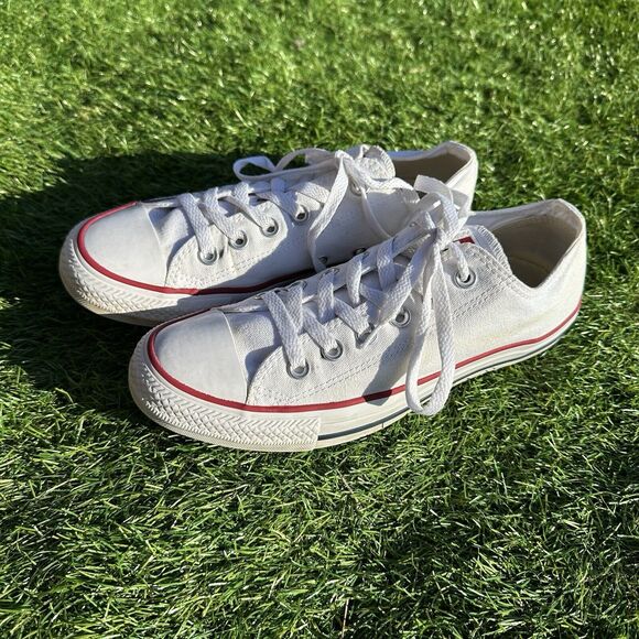Converse Shoes Mens Size 6‎ Low Top Unisex All Star White Casual Sneakers - Picture 2 of 11